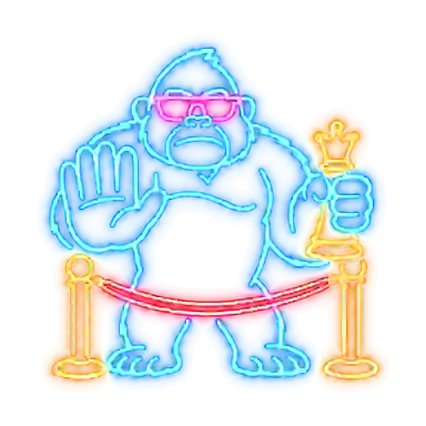 The Bouncer neon sign. Your most expensive piece sits this battle out.
