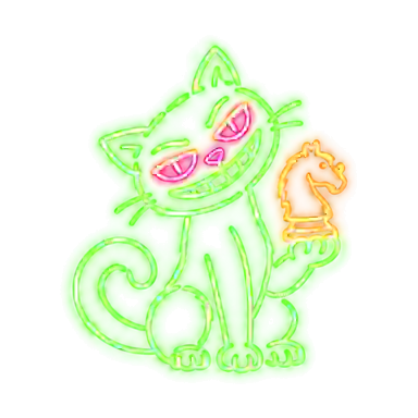 The Copycat neon sign. Every enemy takes the mood of the piece you just moved.