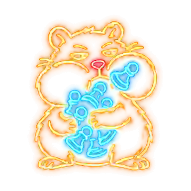 The Miser neon sign. Capture Chips are halved.